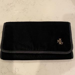Ralph Lauren Black Velvet Jewelry Case Excellent Condition